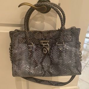 Michael Kors Blue Snake Skin Bag